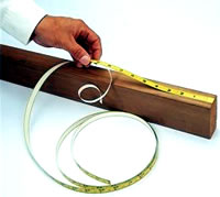Shop Fox 6 Foot Left Reading Steel Self Adhesive Tape Measure